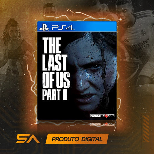 Capa oficial do jogo The Last of Us Part II para PS4 em Mídia Digital