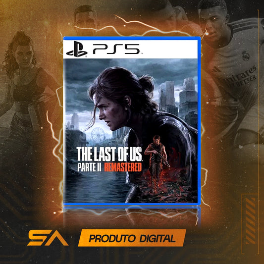 Capa oficial do jogo The Last of Us Parte II Remastered para PS5 em Mídia Digital