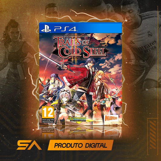 Capa oficial do jogo The Legend of Heroes: Trails of Cold Steel 2 para PS4 em Mídia Digital