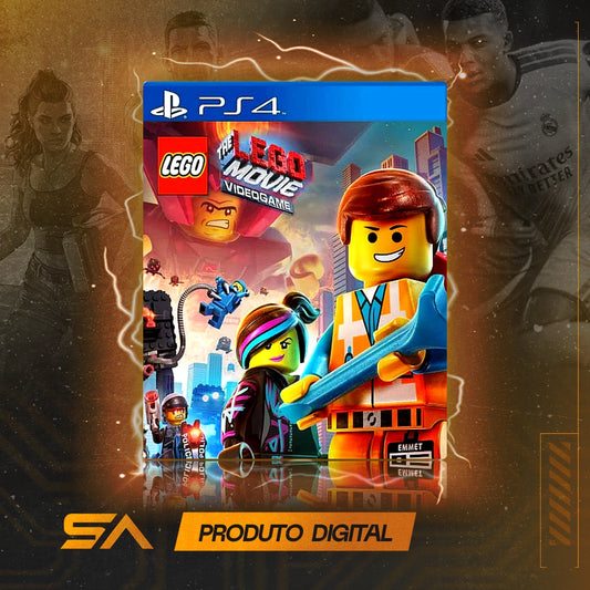 Capa oficial do jogo The LEGO Movie Videogame para PS4 em Mídia Digital