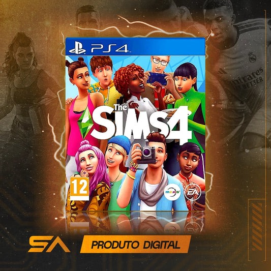 Capa oficial do jogo The Sims 4 para PS4 em Mídia Digital