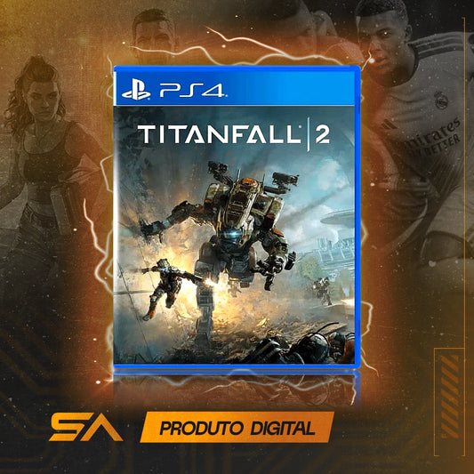 Capa oficial do jogo Titanfall 2 Edição Standard para PS4 em Mídia Digital