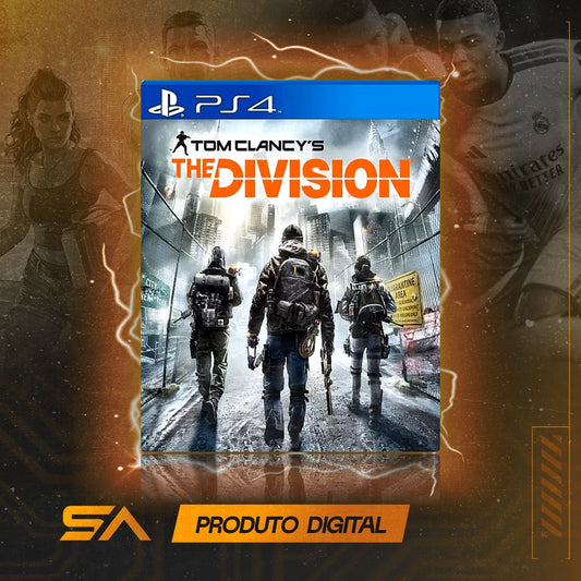 Capa oficial do jogo Tom Clancy's The Division para PS4 em Mídia Digital