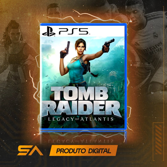Capa oficial do jogo Tomb Raider: Legacy of Atlantis para PS5 em Mídia Digital