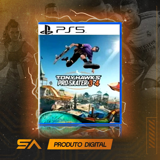 Capa oficial do jogo Tony Hawk's Pro Skater 3 + 4 - Edição Cross-Gen para PS5 em Mídia Digital