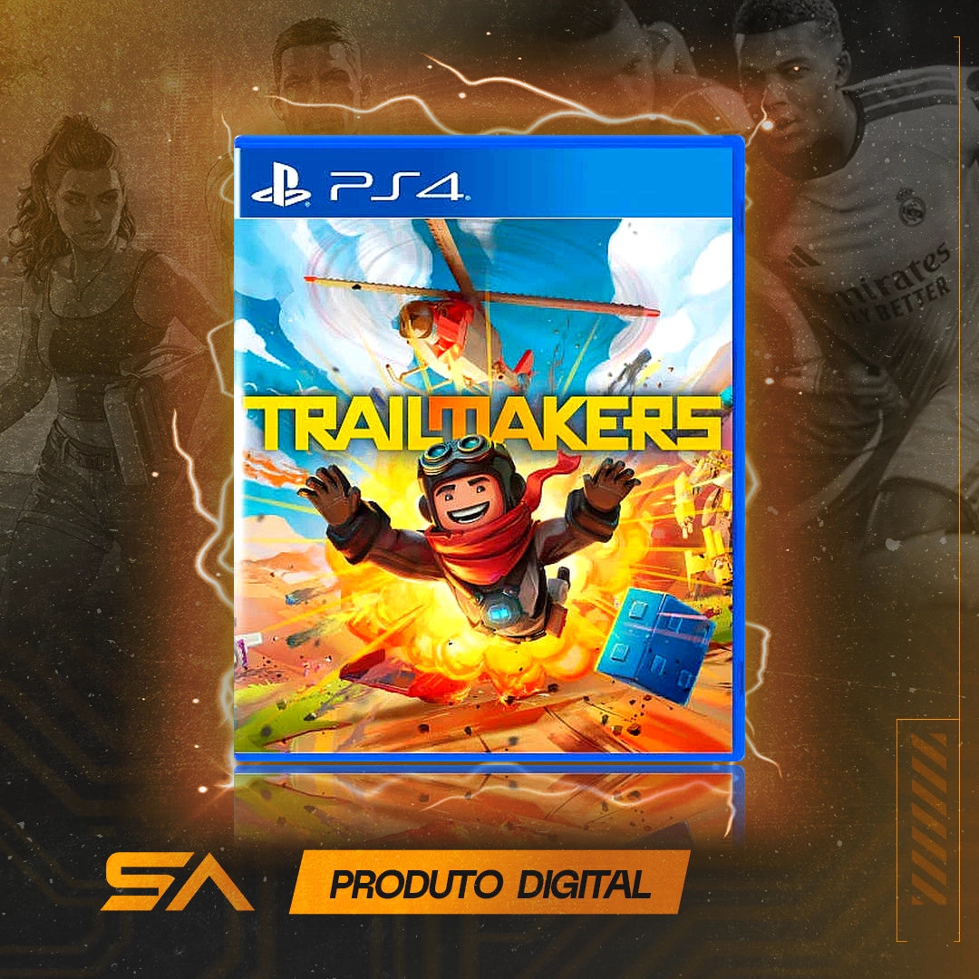 Capa oficial do jogo Trailmakers para PS4 em Mídia Digital
