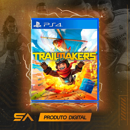 Capa oficial do jogo Trailmakers para PS4 em Mídia Digital