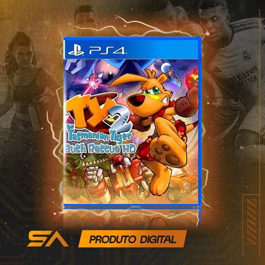 Capa oficial do jogo Ty The Tasmanian Tiger 2: Bush Rescue HD para PS4 em Mídia Digital