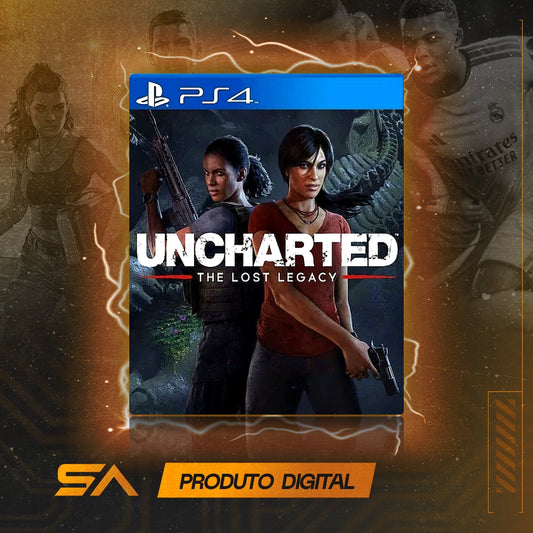 Capa oficial do jogo Uncharted: The Lost Legacy para PS4 em Mídia Digital