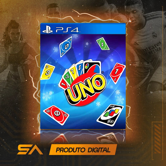 Capa oficial do jogo Uno para PS4 em Mídia Digital