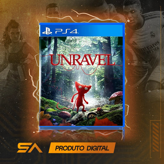 Capa oficial do jogo Unravel para PS4 em Mídia Digital
