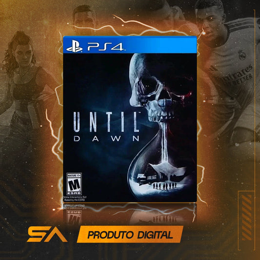 Capa oficial do jogo Until Dawn para PS4 em Mídia Digital