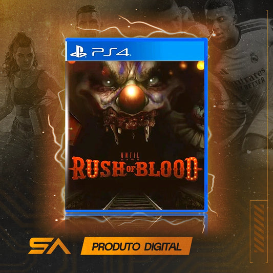 Capa oficial do jogo Until Dawn: Rush of Blood para PS4 em Mídia Digital