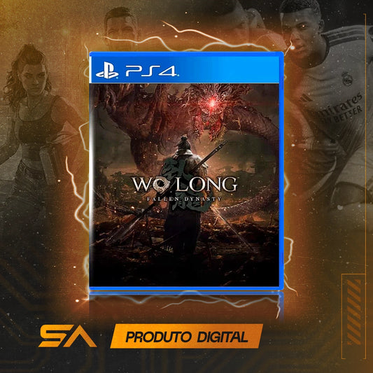 Capa oficial do jogo Wo Long: Fallen Dynasty para PS4 em Mídia Digital
