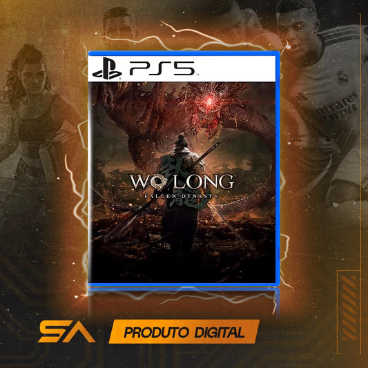 Capa oficial do jogo Wo Long: Fallen Dynasty para PS5 em Mídia Digital