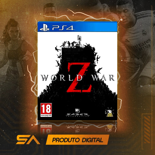 Capa oficial do jogo World War Z para PS4 em Mídia Digital