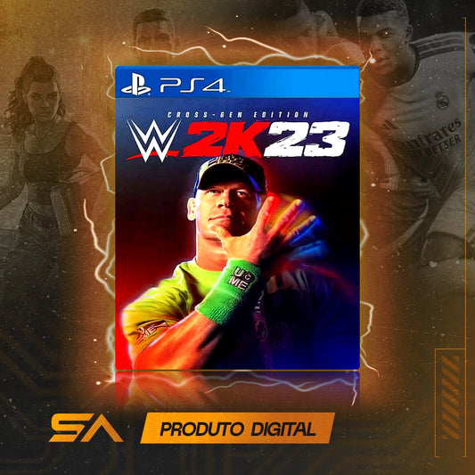 Capa oficial do jogo WWE 2k23 para PS4 em Mídia Digital