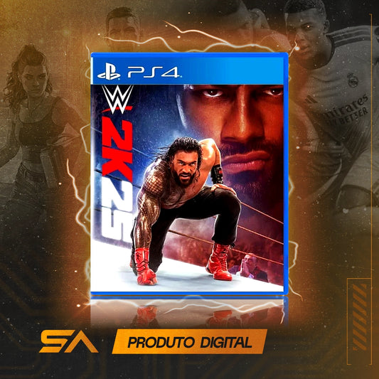 Capa oficial do jogo WWE 2k25 Edição Standard para PS4 em Mídia Digital