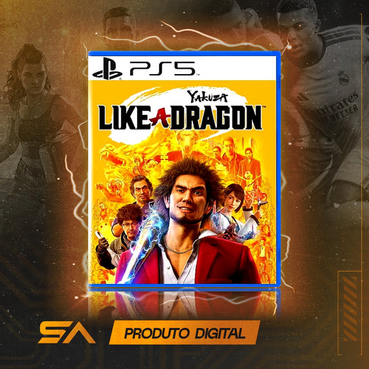 Capa oficial do jogo Yakuza: Like A Dragon para PS5 em Mídia Digital