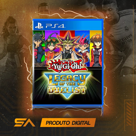 Capa oficial do jogo Yu-Gi-Oh Legacy of The Duelist para PS4 em Mídia Digital